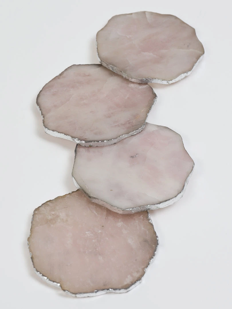 Inspire Me! Home Decor Rose Quartz Coasters (2 Colors) 6 Inspire Me! Home Decor Rose Quartz Coasters (2 Colors)