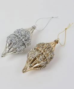 Inspire Me! Home Decor Glass Drop Ornaments (2 Colors)