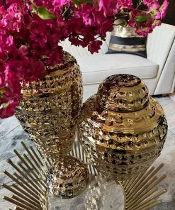 Inspire Me! Home Decor Gold Hammered Ginger Jar (2 Sizes)