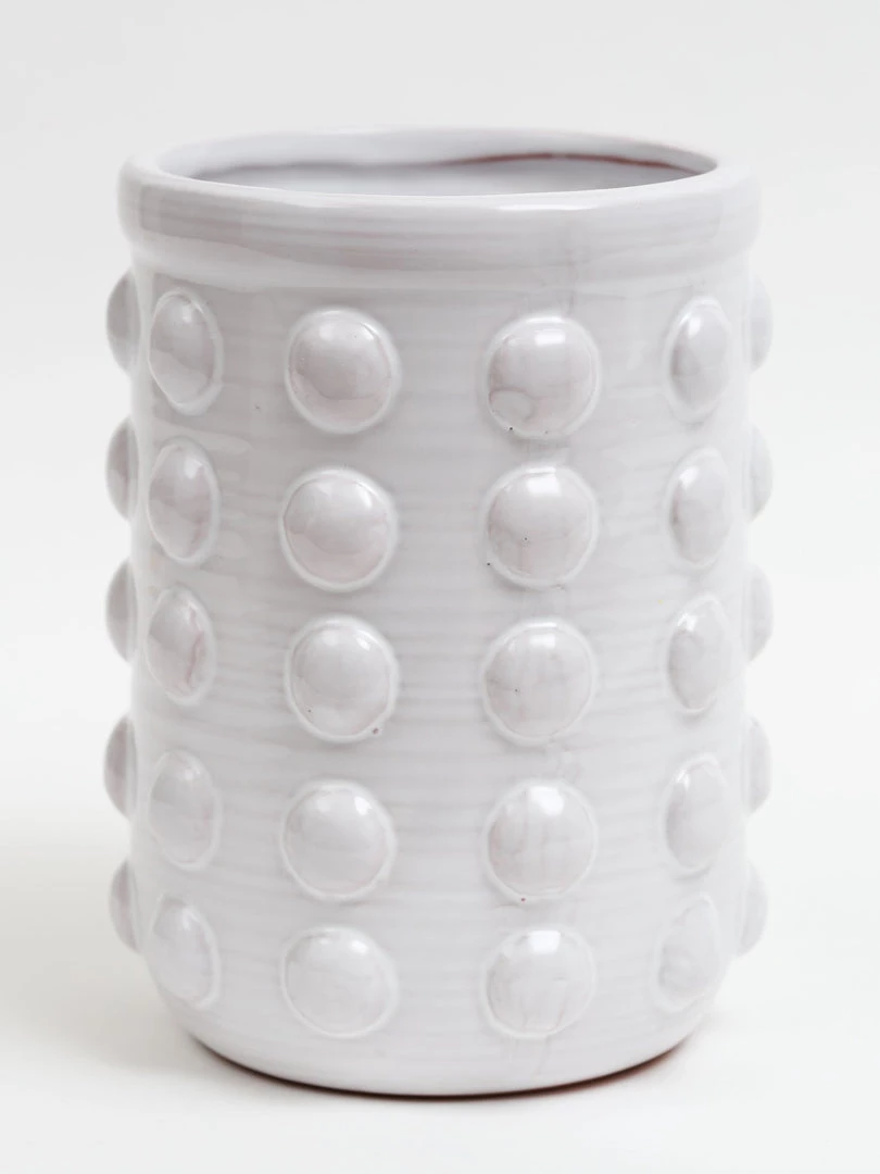 Inspire Me! Home Decor White Beaded Utensil Crock 4 Inspire Me! Home Decor White Beaded Utensil Crock