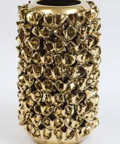 Inspire Me! Home Decor Gold Vase With Petal Design