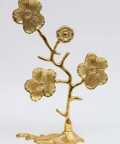 Inspire Me! Home Decor Decorative Gold Floral Branch Sculpture