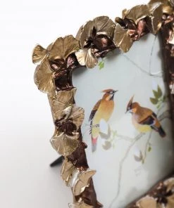 Inspire Me! Home Decor Gold Ginko Leaf Picture Frame (2 Sizes) Picture Frames