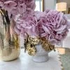 Inspire Me! Home Decor White Ceramic Vase With Stunning Gold Cascading Floral Detail