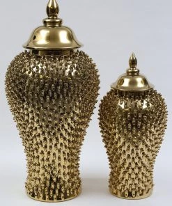 Inspire Me! Home Decor Gold Studded Ginger Jar (3 Sizes) 17 Inspire Me! Home Decor Gold Studded Ginger Jar (3 Sizes)