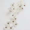 Inspire Me! Home Decor White And Gold Dogwood Flower Stem