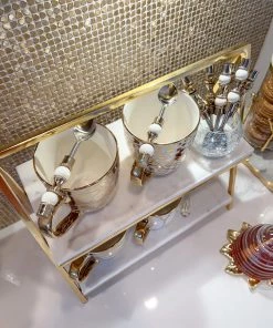 Inspire Me! Home Decor Set Of 4 Gold Detailed Tea Spoons (2 Colors)