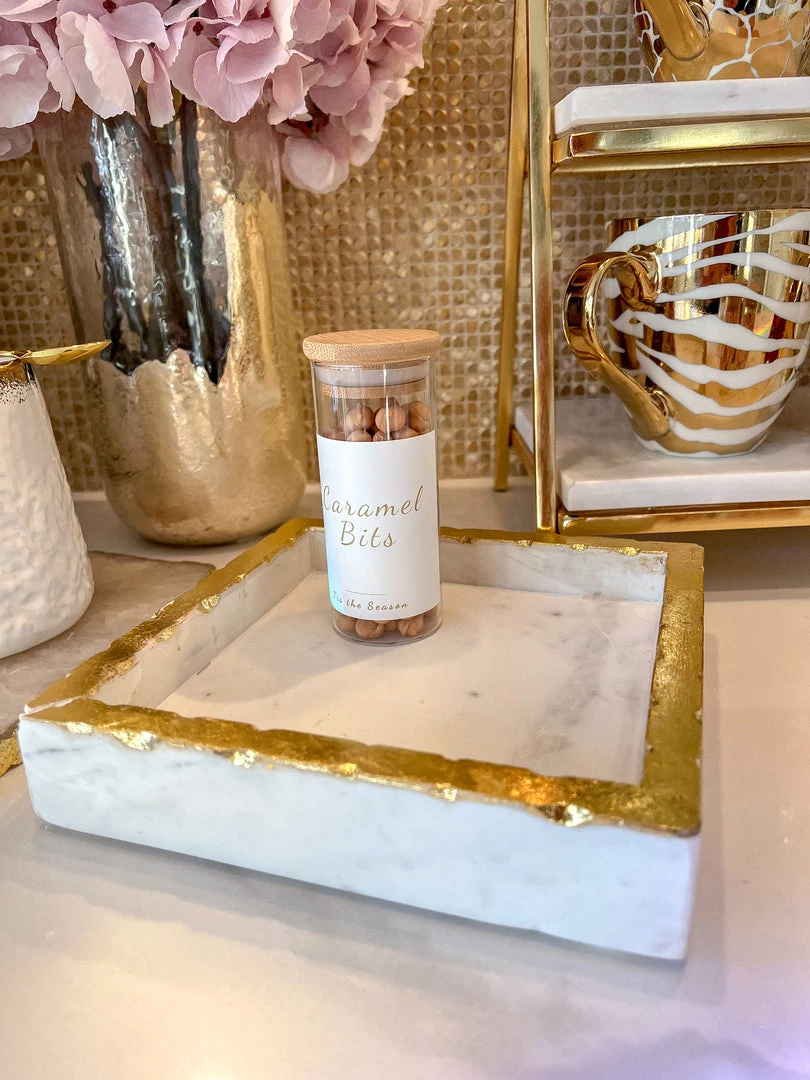 Inspire Me! Home Decor Square Marble Tray With Gold Edge (2 Sizes) 5 Inspire Me! Home Decor Square Marble Tray With Gold Edge (2 Sizes)