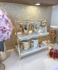 Inspire Me! Home Decor Set Of 4 - 19 Oz Gold Metallic Pattern Print Mugs 15 Inspire Me! Home Decor Set Of 4 - 19 Oz Gold Metallic Pattern Print Mugs