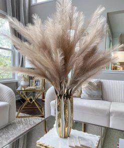 Inspire Me! Home Decor 47" Cream Feather Pampas Stem PRE-ORDER Floral Stems