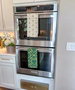 Inspire Me! Home Decor Decorative Tea Towel (4 Styles) Gold