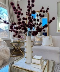 Inspire Me! Home Decor White Ceramic Studded Vase (3 Sizes) 18 Inspire Me! Home Decor White Ceramic Studded Vase (3 Sizes)