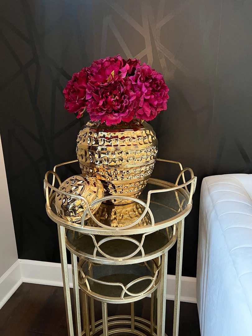 Inspire Me! Home Decor Gold Round Nesting Tables With Antiqued Mirrored Tops 4 Inspire Me! Home Decor Gold Round Nesting Tables With Antiqued Mirrored Tops