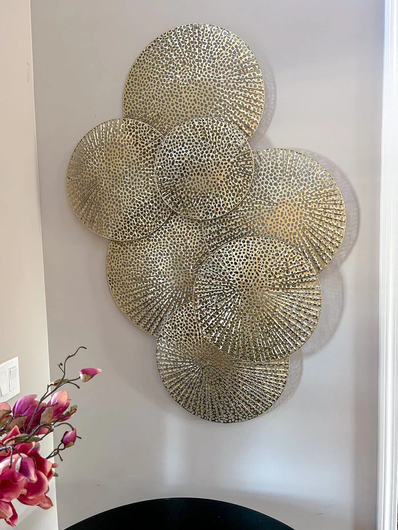 Inspire Me! Home Decor Gold Abstract Circle Wall Art WALL ART & MIRRORS 3 Inspire Me! Home Decor Gold Abstract Circle Wall Art WALL ART & MIRRORS