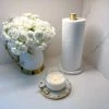 Inspire Me! Home Decor Paper Towel & Napkin Holders Marble And Brass Paper Towel Holder