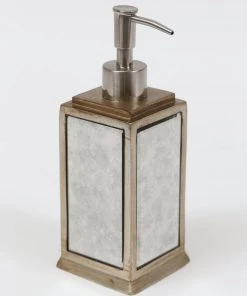 Inspire Me! Home Decor Antique Mirror Patterned Bath Collection (7 Items) Silver