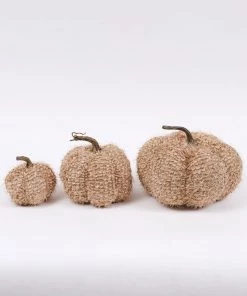 Inspire Me! Home Decor SEASONAL Beige Fringe Pumpkin (3 Sizes)