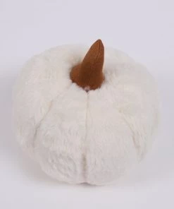 Inspire Me! Home Decor Faux Fur Ivory Pumpkin Pillow