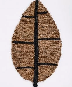 Inspire Me! Home Decor Seagrass Woven Leaf Placemat / Table Runner