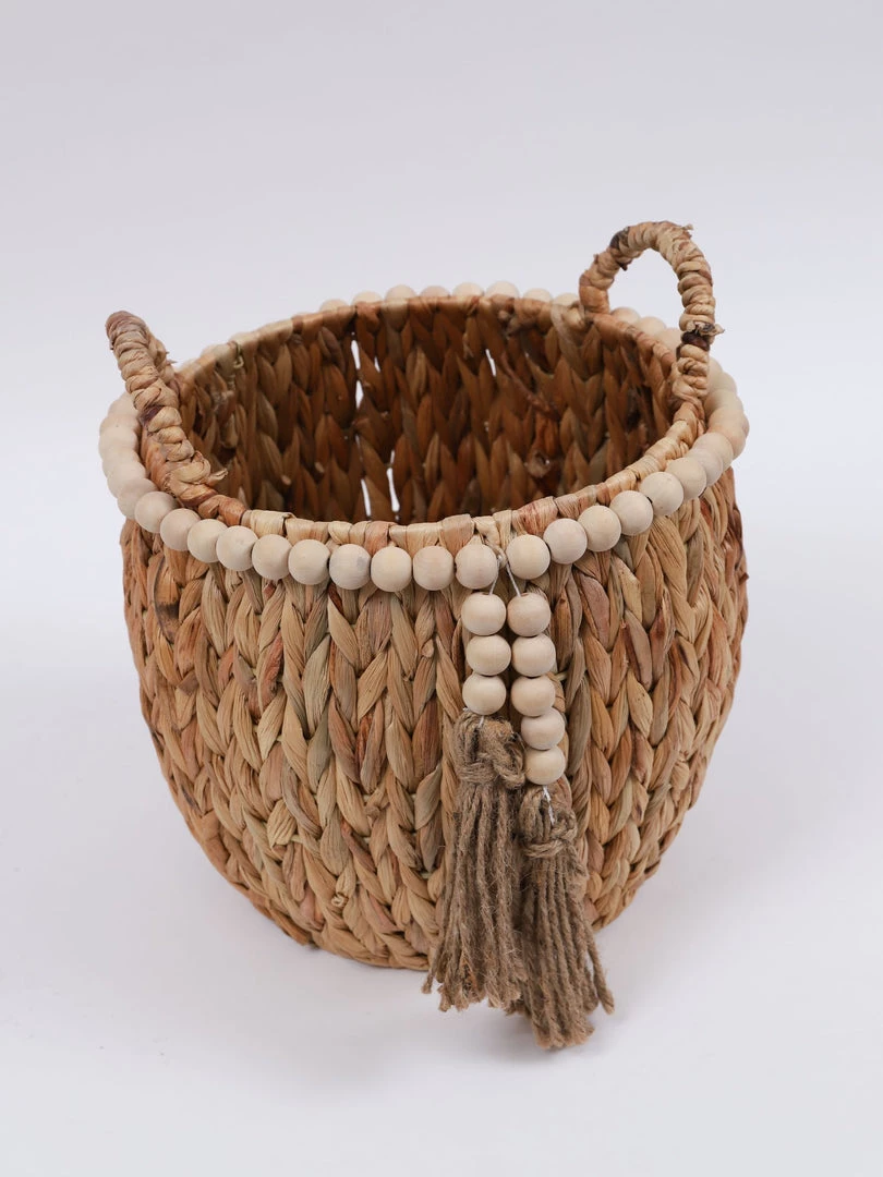 Inspire Me! Home Decor Braided Baskets With Beaded Tassel (Set Of 2) 5 Inspire Me! Home Decor Braided Baskets With Beaded Tassel (Set Of 2)