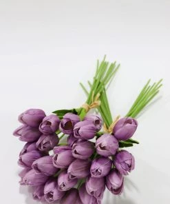 Inspire Me! Home Decor Real Touch Purple Tulip Bundle (3 Shades) 14 Inspire Me! Home Decor Real Touch Purple Tulip Bundle (3 Shades)