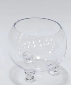 Inspire Me! Home Decor Round Globe Glass Bowl With Feet