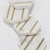 Inspire Me! Home Decor Marble Hexagon Coasters With Gold Inlay (Set Of 4)