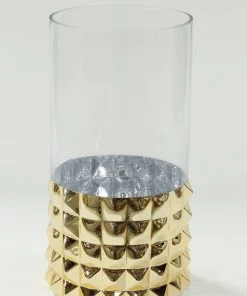 Inspire Me! Home Decor Tall Gold Textured Glass Vase