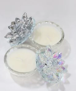 Inspire Me! Home Decor Crystal Lotus Top Candle (2 Colors) 23 Inspire Me! Home Decor Crystal Lotus Top Candle (2 Colors)