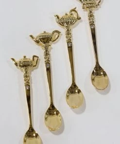 Inspire Me! Home Decor Gold Teapot Spoons (Set Of 4)