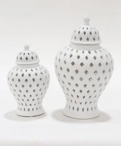 Inspire Me! Home Decor Small White Ginger Jar