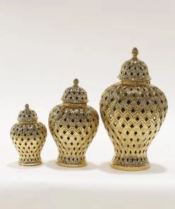 Inspire Me! Home Decor Small Gold Ginger Jar