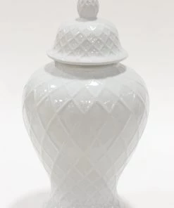 Inspire Me! Home Decor White Lattice Ginger Jar (2 Sizes) 8 Inspire Me! Home Decor White Lattice Ginger Jar (2 Sizes)