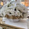 Inspire Me! Home Decor White And Gold Scalloped Bowl