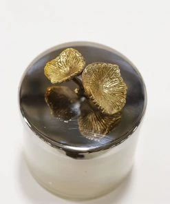 Inspire Me! Home Decor Silver And Gold Detailed Lid Candle - Vanilla (6 Styles)