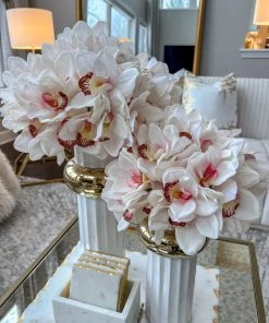 Inspire Me! Home Decor Real Touch Cymbidium Bundle (2 Colors)