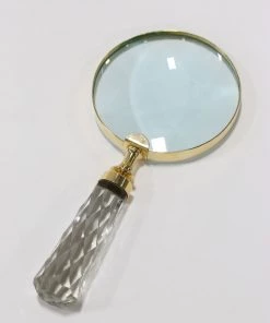 Inspire Me! Home Decor Gold Magnifying Glass W/ Textured Glass Handle