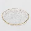 Inspire Me! Home Decor Glass Textured Dessert Plate With Gold Trim 2 Inspire Me! Home Decor Glass Textured Dessert Plate With Gold Trim