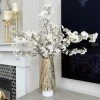 Inspire Me! Home Decor White Porcelain Vase With Gold Petal Design