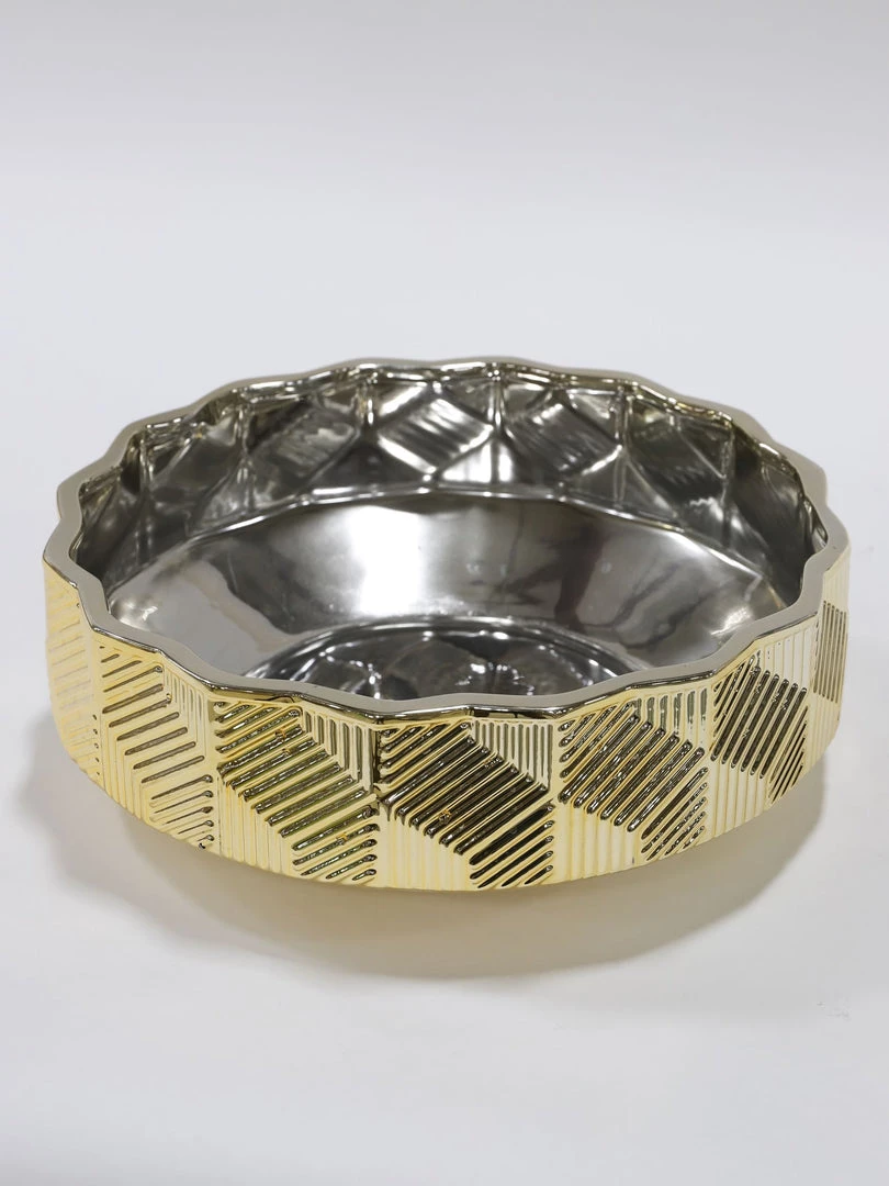 Inspire Me! Home Decor Champagne Textured Ceramic Bowls (3 Sizes) 7 Inspire Me! Home Decor Champagne Textured Ceramic Bowls (3 Sizes)