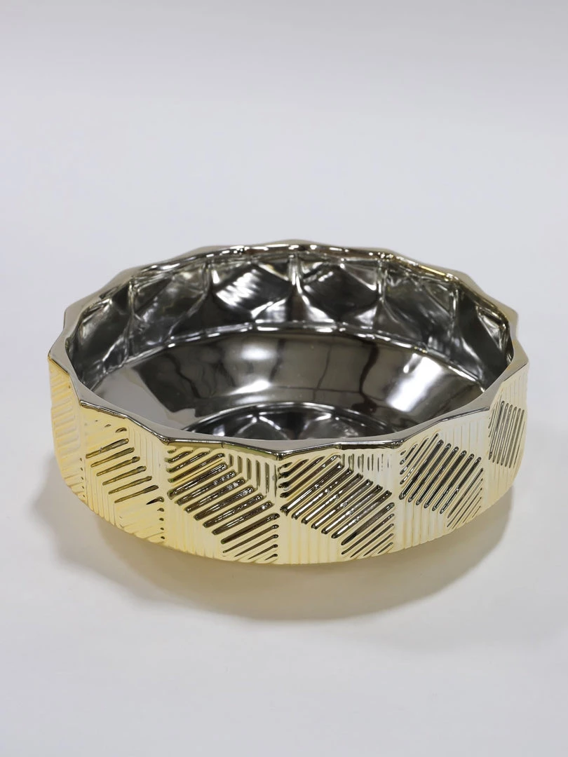 Inspire Me! Home Decor Champagne Textured Ceramic Bowls (3 Sizes) 8 Inspire Me! Home Decor Champagne Textured Ceramic Bowls (3 Sizes)