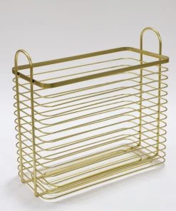 Inspire Me! Home Decor Tall Gold Metal Baskets (Set Of 2) 8 Inspire Me! Home Decor Tall Gold Metal Baskets (Set Of 2)