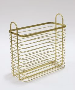 Inspire Me! Home Decor Tall Gold Metal Baskets (Set Of 2) 9 Inspire Me! Home Decor Tall Gold Metal Baskets (Set Of 2)