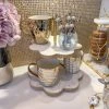 Inspire Me! Home Decor White Marble Flower Shaped Cake Stand (2 Colors) 2 Inspire Me! Home Decor White Marble Flower Shaped Cake Stand (2 Colors)