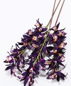 Inspire Me! Home Decor Deep Purple Dendrobium Orchid Stem