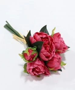 Inspire Me! Home Decor Real Touch Pink Tone Peony Bundle (3 Colors)