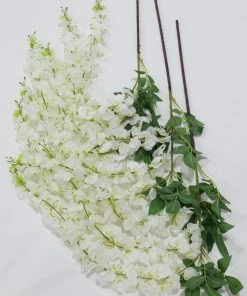 Inspire Me! Home Decor White Wisteria Stem Floral Stems