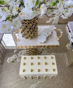 Inspire Me! Home Decor Studded Decorative Wood Boxes (4 Colors)