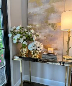 Inspire Me! Home Decor Gold Metal Studded Vase (2 Sizes)