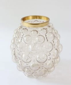 Inspire Me! Home Decor Bubble Vase With Gold Rim (2 Sizes)